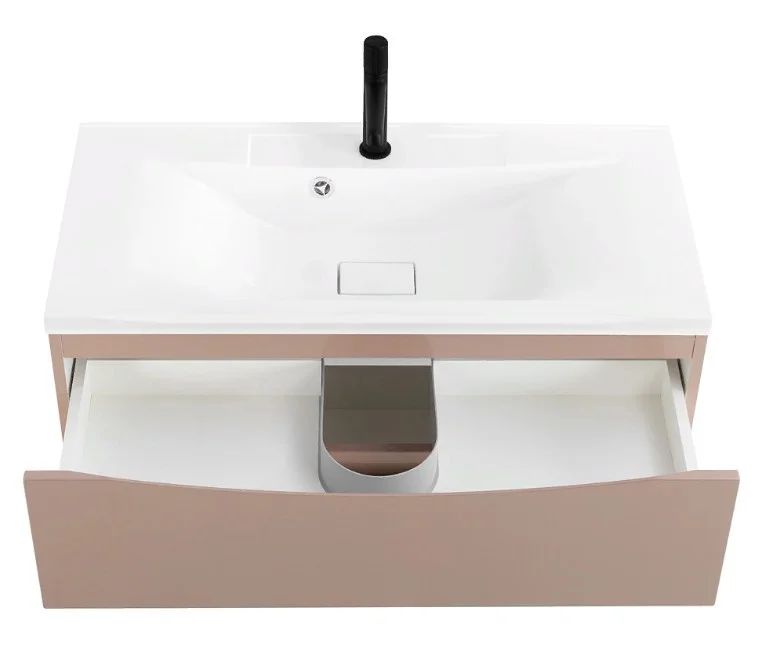 Приобрести тумба подвесная с раковиной belbagno marino-800-2c-so-cl-p 80 см, cappuccino lucido