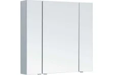 Aquanet Зеркальный шкаф Алвита new 90 см, серый