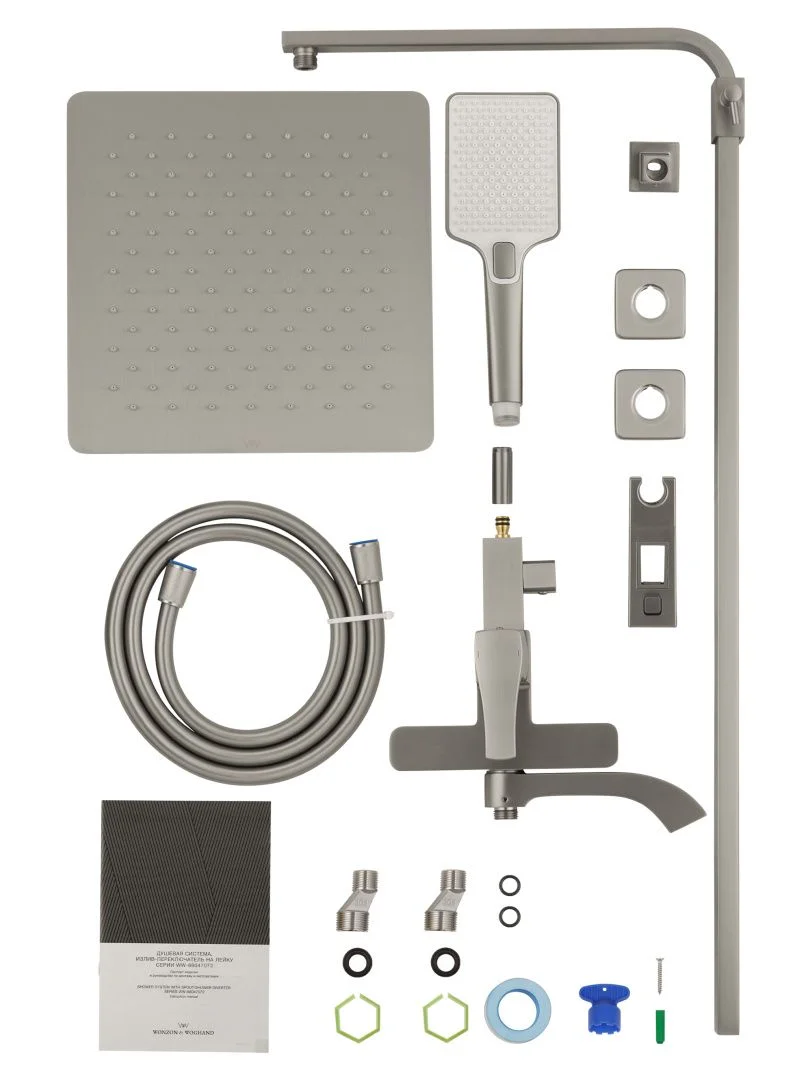 Приобрести душевая система wonzon & woghand flex, брашированный никель (ww-88047072-bn)