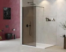 Cezares Душевая перегородка LIBERTA 80 см, бронза\черный LIBERTA-L-1-80-120-BR-NERO