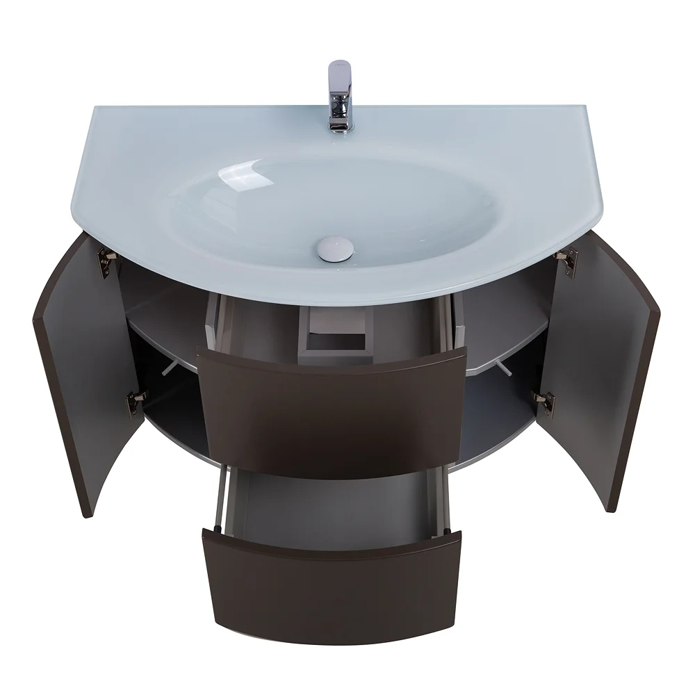 Приобрести cezares тумба подвесная с раковиной eden 91 см grigio talpa opaco, стекло, светло серая 55069