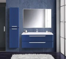 Cezares Тумба подвесная с раковиной ECO 120 см Sapfiro, синяя ECO-1200-2C-SO-SPF-P
