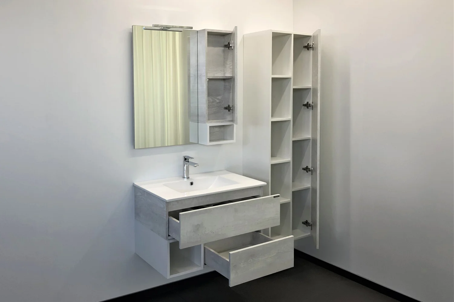 Приобрести сomforty тумба с раковиной "турин-75" дуб белый