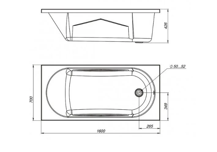 Приобрести панель фронтальная mirsant optima/азов/каспий 160