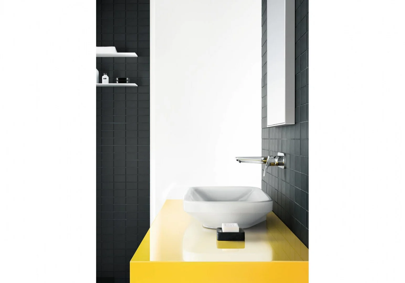 Приобрести 71220000 logis смеситель для раковины, однорычажный, настенный, излив 195 см, см (нужна сч 13622180)