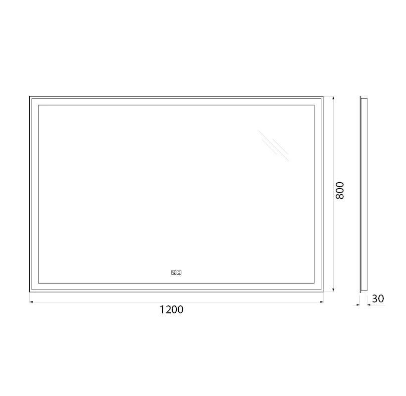 Приобрести belbagno зеркало 80 см spc-rng-800-led-tch-phone