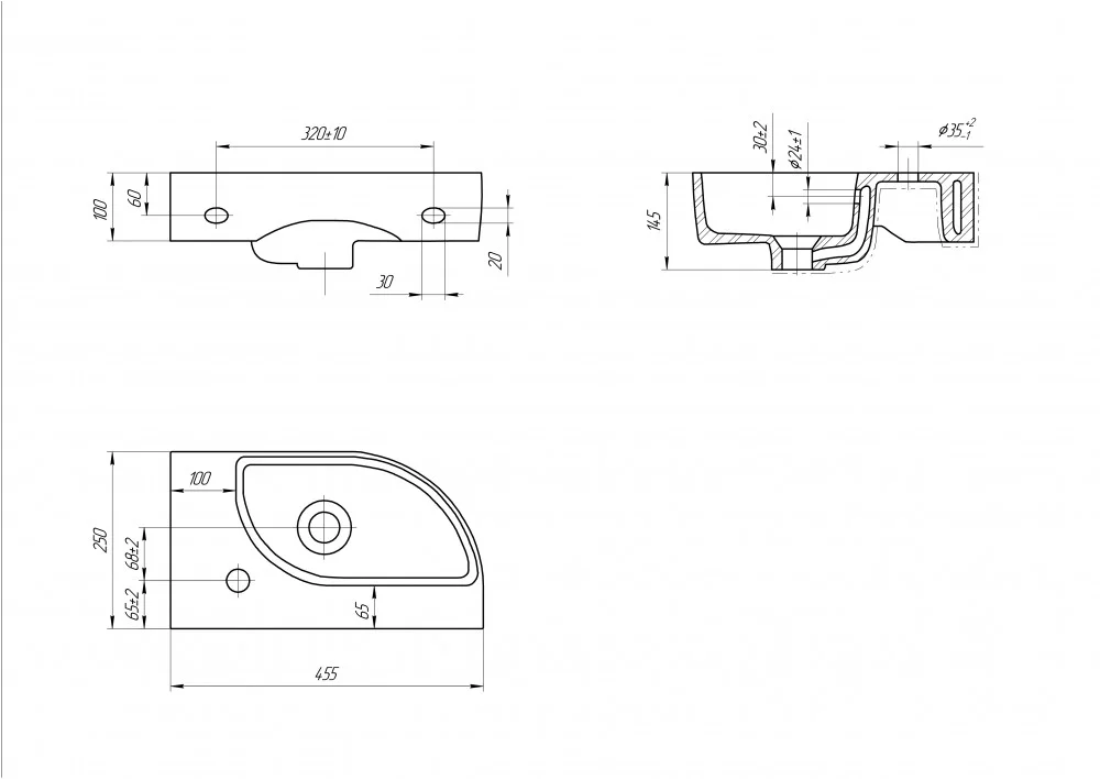 Приобрести cersanit раковина cameo 45 левая