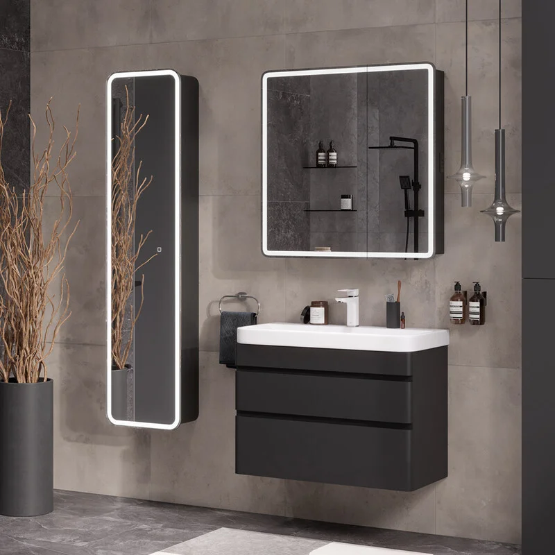 Приобрести equil тумба подвесная с раковиной eltoro 80 см, черная tpeltr80.2y-03