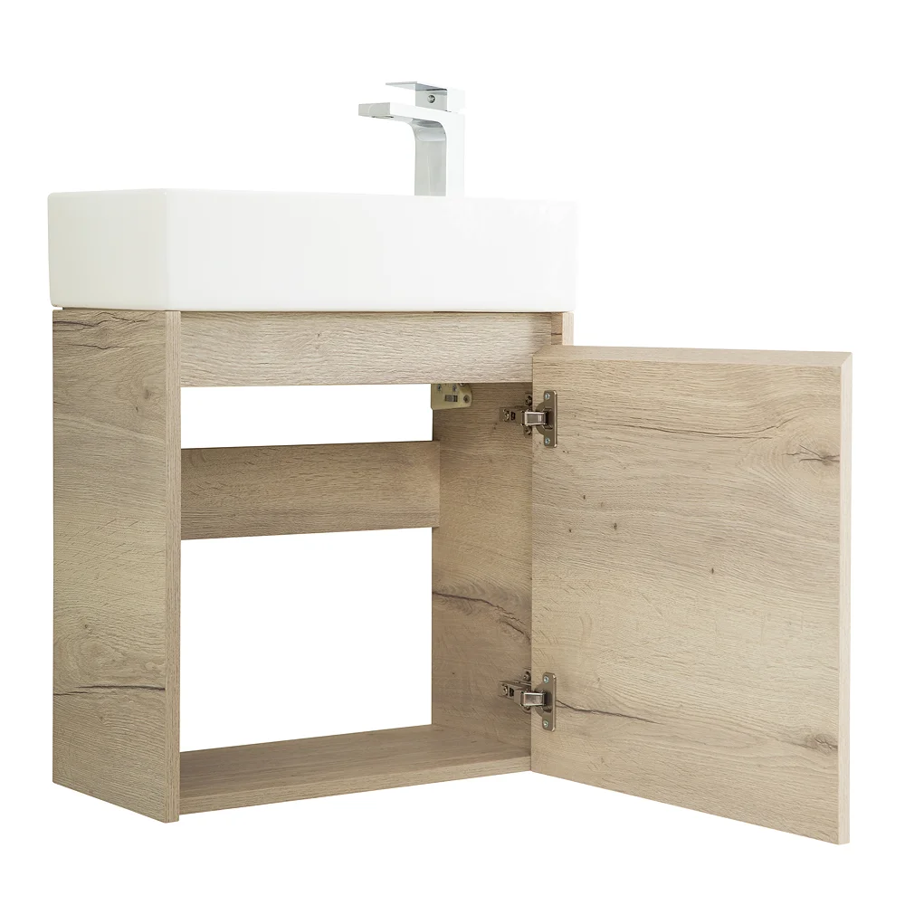 Приобрести belbagno тумба с раковиной kraft mini 50 см, подвесная rovere galifax bianco правосторонняя, белая раковина