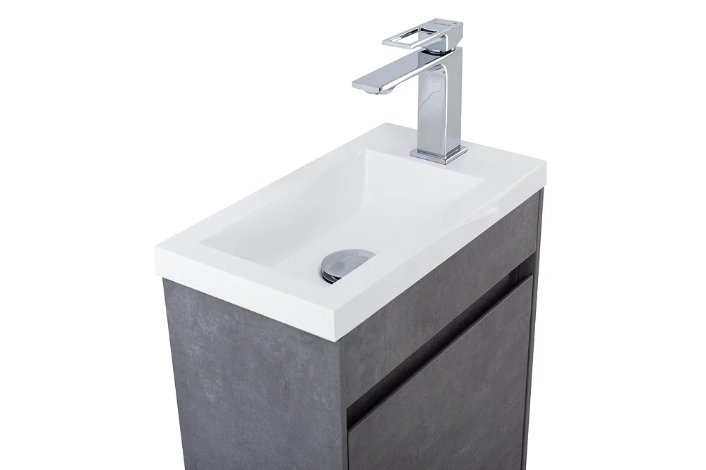 Приобрести belbagno тумба с раковиной pietra mini 40 см, подвесная с дверью 40-l stucco cemento, белая раковина