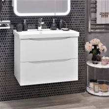 Opadiris Тумба подвесная с раковиной Элеганс 70 см, белая матовая