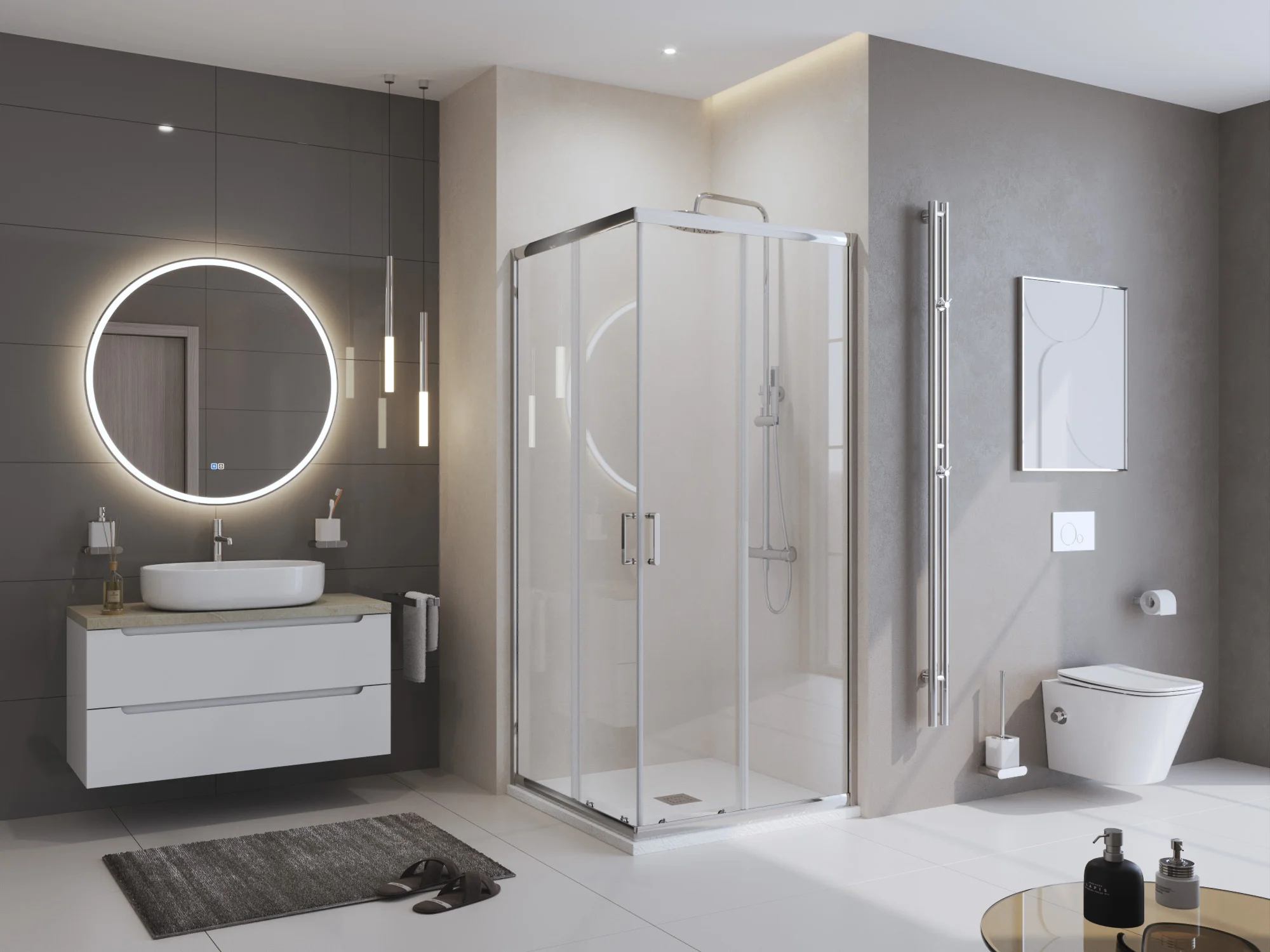 Приобрести belbagno душевой поддон 80х80 см, искусственный мрамор, сифон uno tray-mr-uno-a-80-35-w-cr