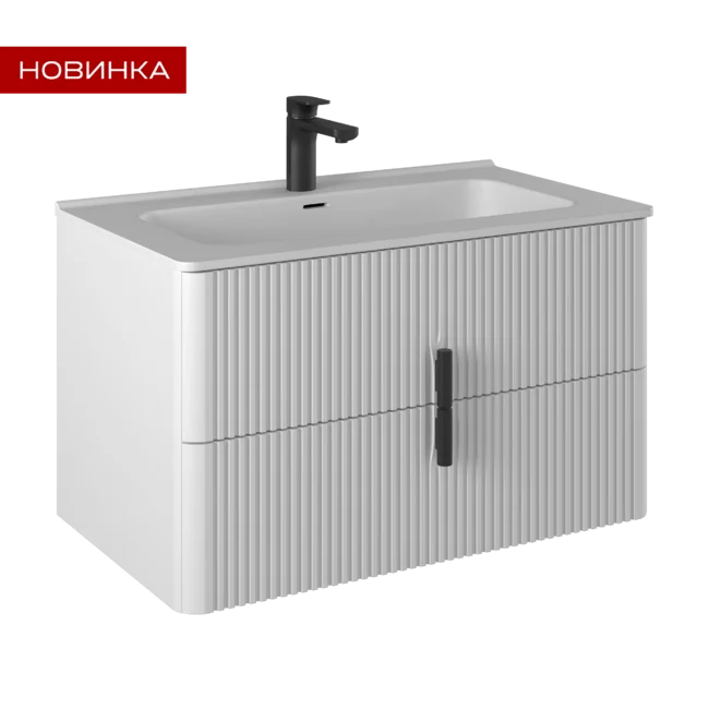 Приобрести briz тумба подвесная bianco 80 см, белая матовая, т18-80
