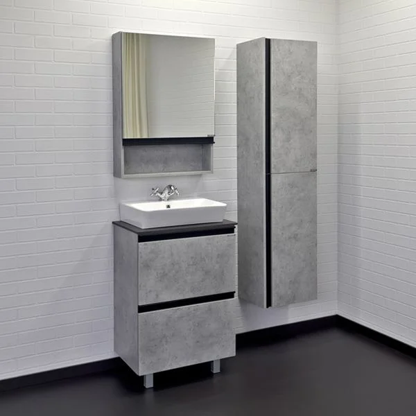 Приобрести сomforty тумба со столешницей и раковиной "эдинбург-60-н", светлый бетон