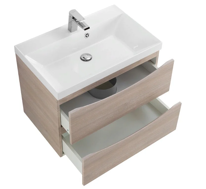 Приобрести тумба подвесная с раковиной belbagno marino-600-2c-so-rg-p 60 см, rovere grigio