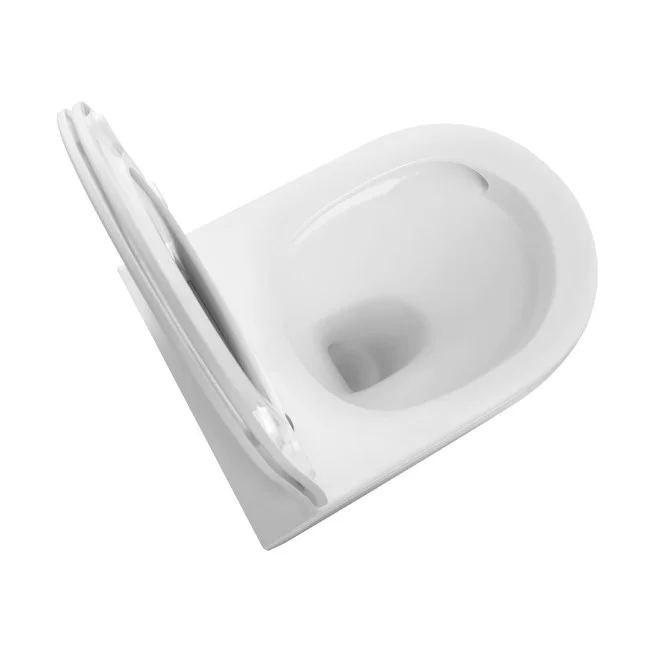 Приобрести briz унитаз подвесной bianco безободковый, торнадо, сиденье дюропласт с микролифтом, белый