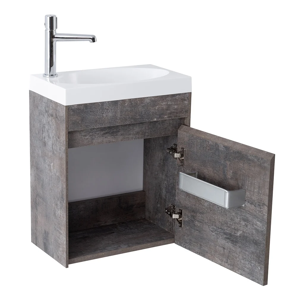 Приобрести belbagno тумба с раковиной pietra mini 46 см, подвесная с дверью 46-r stone, белая раковина