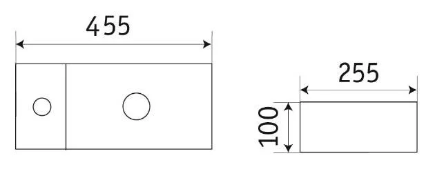 Приобрести раковина - встраиваемая сверху ceramalux 46 см 9032с