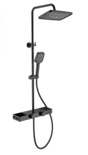 Душевая система WONZON & WOGHAND Shelf, Черный матовый (WW-B3552-MB)