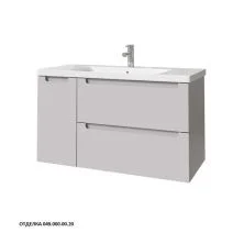 Caprigo Тумба с раковиной TERMIN-Smalty 100 см, левая, серая, эмаль