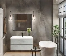 Cezares Тумба подвесная с раковиной MOLVENO 90 см Beton, бетон MOLVENO-90-2C-SO-BET
