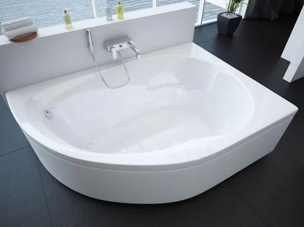 Приобрести акриловая ванна асимметричная aquatek вирго r 150x100 см