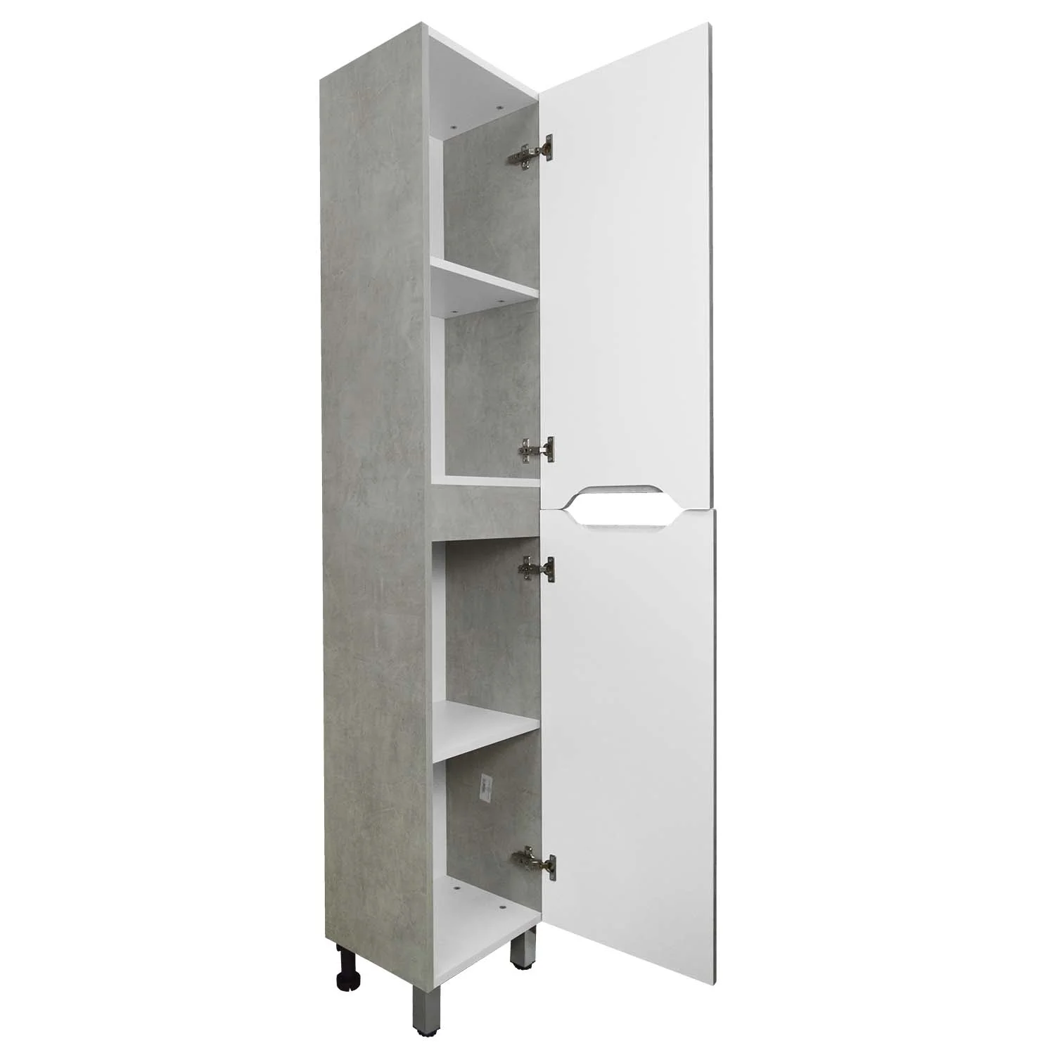 Приобрести loranto пенал напольный florena 36х180 см, правый, светлый бетон (cs00087006)