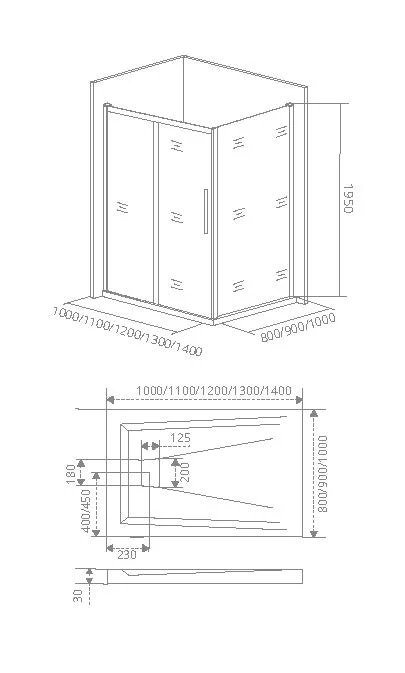 Приобрести bas душевая дверь idea 1100х1950 мм, черный wtw-110-c-b