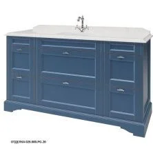 Caprigo Тумба с раковиной GREENWICH 160 см, синяя, эмаль