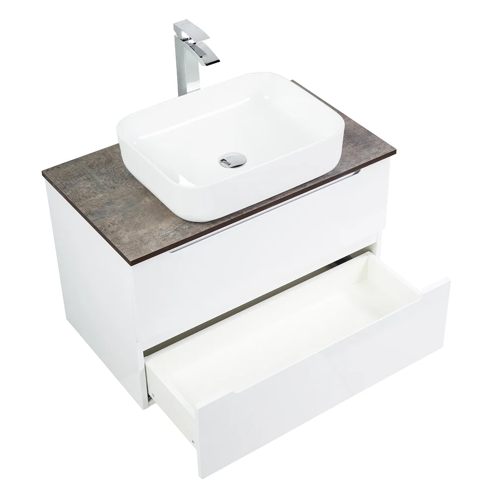 Приобрести belbagno тумба со столешницей etna 80 см, подвесная bianco lucido