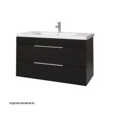 Caprigo Тумба с раковиной MONBAR-Smalty 100 см, графит, эмаль