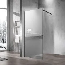 Vincea Душевая перегородка Walk-In 90 см, зеркальное, черная VSW-1H900MRB