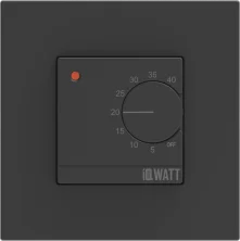 IQWATT Электронный терморегулятор IQ THERMOSTAT D black с механическим управлением