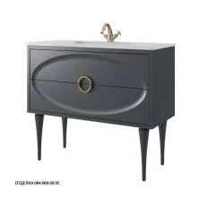 Caprigo Тумба с раковиной MILANO 105 см, серый, эмаль