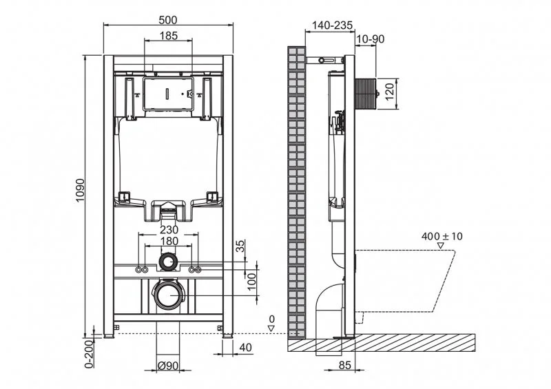 Приобрести инсталляция с золотой кнопкой belbagno bb002-80+bb013-mr-oro