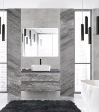 Cezares Тумба со столешницей MOLVENO 46 100 см Legno Grigio, серая MOLVENO 46-100-2C-SO-LG