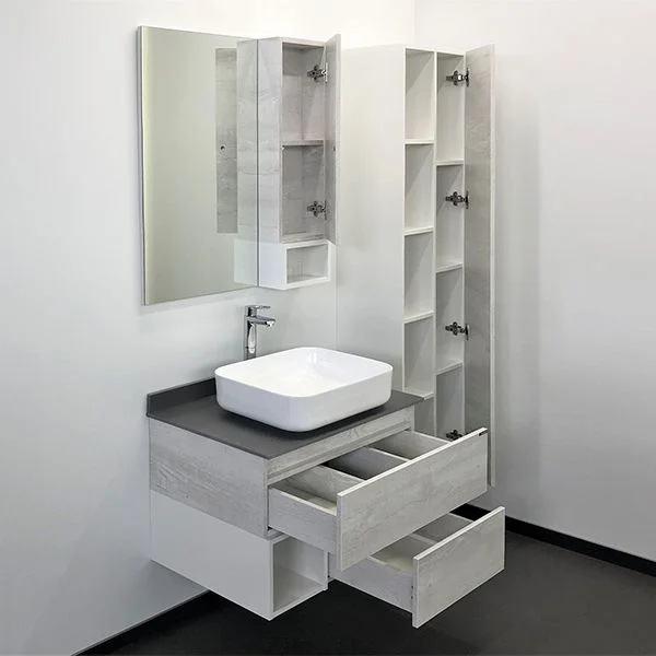 Приобрести сomforty тумба со столешницей и раковиной прага-75 дуб белый