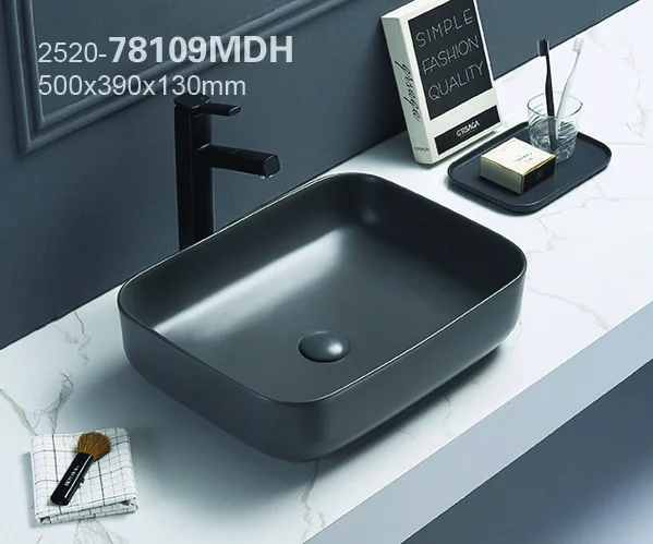 Приобрести azario раковина накладная 50х39 см, тёмно-серый матовый az-78109mdh