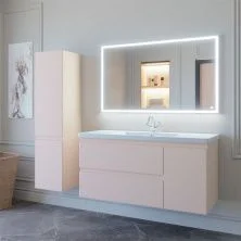 Caprigo Тумба с раковиной FORTE-Smalty 120 см, правая, пудра, эмаль