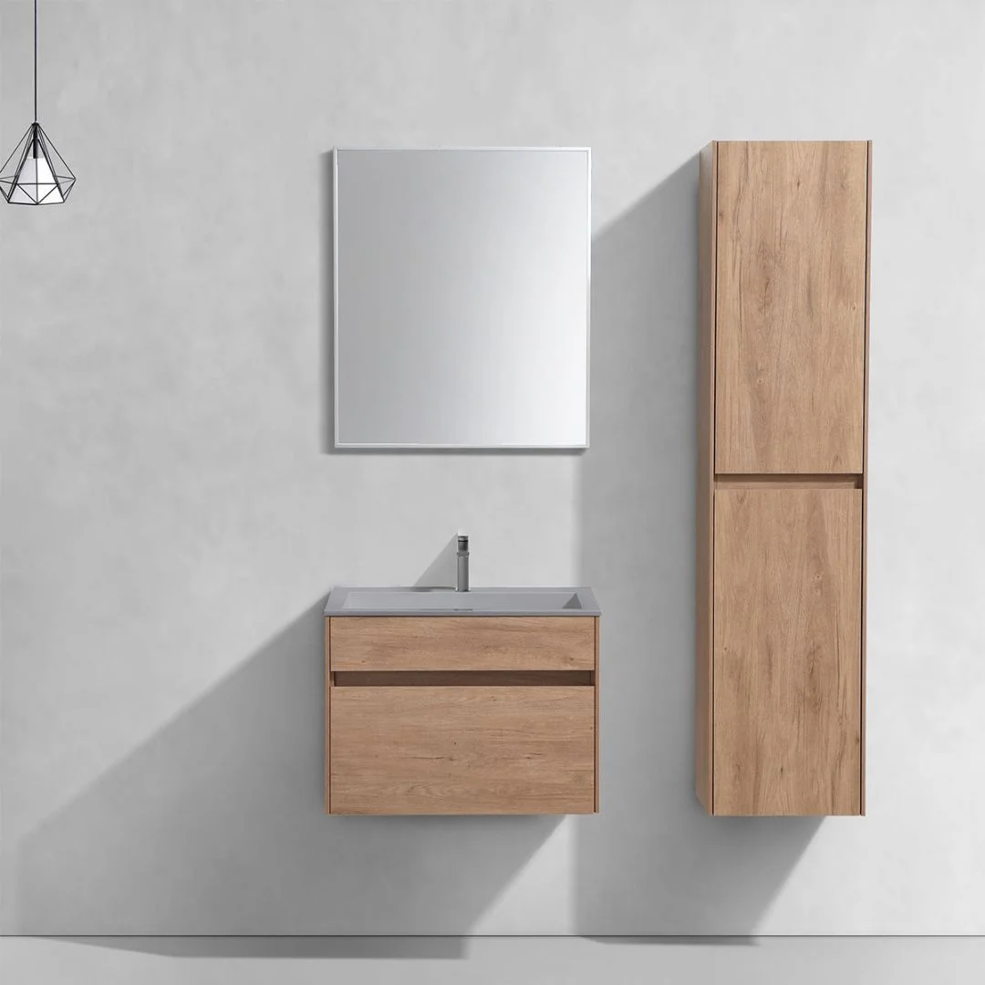 Приобрести vincea тумба подвесная chiara 60 см, дуб натуральный с серой раковиной vmc-2c600no;vcb-13600g