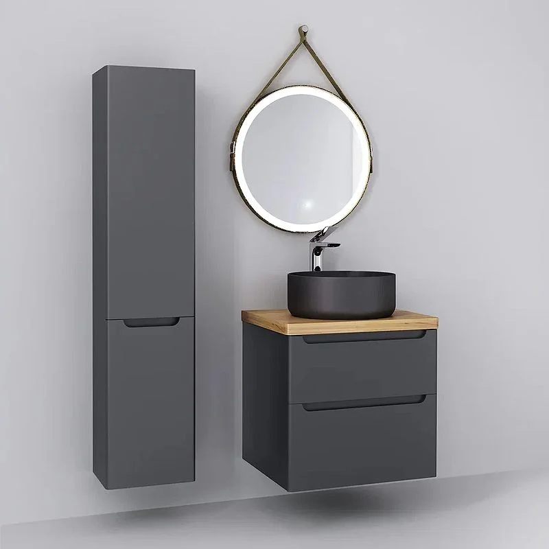 Приобрести jorno тумба подвесная wood 60 см со столешницей светлое дерево, антрацит