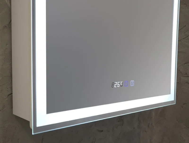 Приобрести зеркало-шкаф azario киото 53,5х75 см c подсветкой, диммером и часами led-00002356