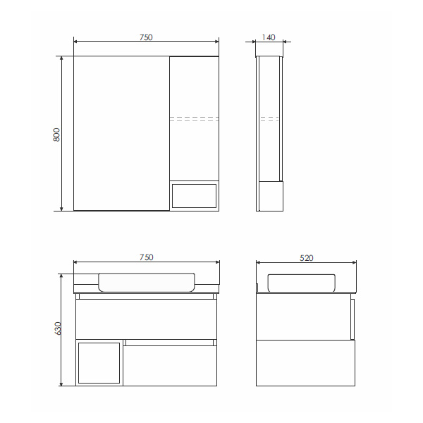 Приобрести сomforty тумба со столешницей и раковиной прага-75 дуб белый с раковиной 78189