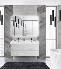 Cezares Тумба подвесная с раковиной MOLVENO 46 120 см Legno Bianco, белая MOLVENO 46-120-2C-SO-2-LB