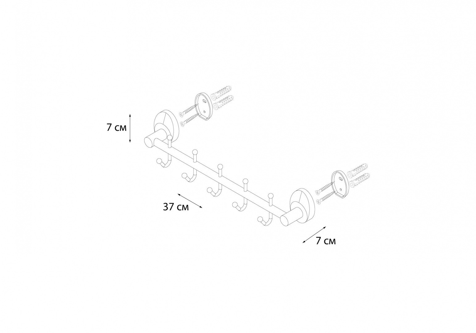 Приобрести fx-21805-5 europa планка 5 крючков