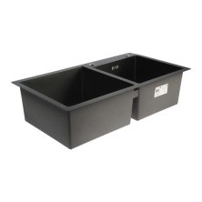Gerhans Кухонная мойка 78х43 см, двойная, графит