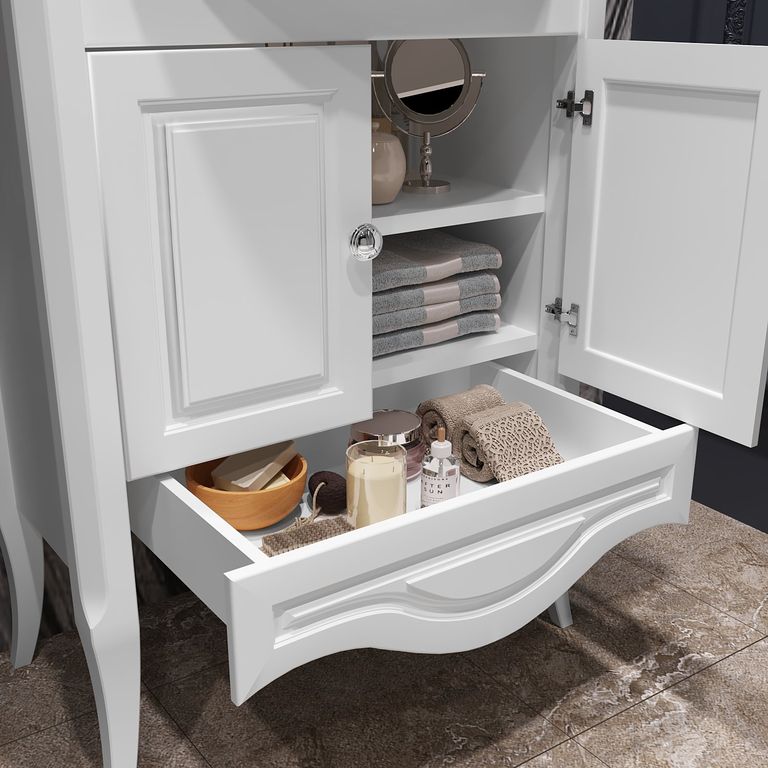 Приобрести opadiris тумба напольная с раковиной брунелла 65 см, белая матовая