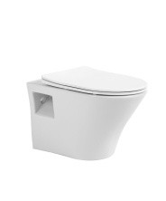 Sintesi Подвесной безободковый унитаз RINK с крышкой-сиденьем дюрапласт, микролифт