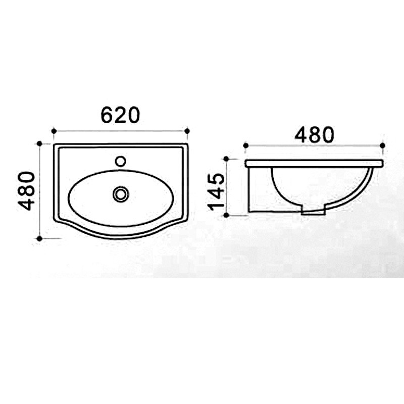 Приобрести azario раковина подвесная 62х48 см, белая az-405-a