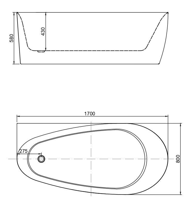 Приобрести отдельностоящая акриловая ванна allen brau priority 170x80 2.31002.21 (матовая)